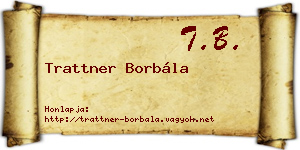 Trattner Borbála névjegykártya